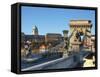 Chain Bridge and Royal Palace on Castle Hill, Budapest, Hungary-Doug Pearson-Framed Stretched Canvas