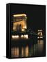Chain Bridge (At Night), Budapest, Hungary-Peter Thompson-Framed Stretched Canvas