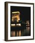 Chain Bridge (At Night), Budapest, Hungary-Peter Thompson-Framed Photographic Print