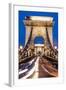 Chain Bridge at Night, UNESCO World Heritage Site, Budapest, Hungary, Europe-Ben Pipe-Framed Photographic Print