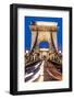 Chain Bridge at Night, UNESCO World Heritage Site, Budapest, Hungary, Europe-Ben Pipe-Framed Photographic Print