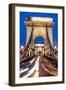 Chain Bridge at Night, UNESCO World Heritage Site, Budapest, Hungary, Europe-Ben Pipe-Framed Photographic Print