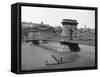 Chain Bridge in Budapest-null-Framed Stretched Canvas