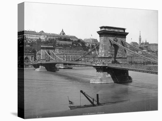 Chain Bridge in Budapest-null-Stretched Canvas