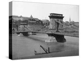 Chain Bridge in Budapest-null-Stretched Canvas