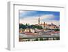 Chain Bridge, Lion Matthias Church Fisherman's Bastion, Budapest, Hungary-William Perry-Framed Photographic Print