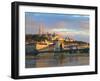 Chain Bridge, Matyas Church and Fisherman's Bastion, Budapest, Hungary-Neil Farrin-Framed Photographic Print