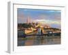 Chain Bridge, Matyas Church and Fisherman's Bastion, Budapest, Hungary-Neil Farrin-Framed Photographic Print