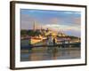 Chain Bridge, Matyas Church and Fisherman's Bastion, Budapest, Hungary-Neil Farrin-Framed Photographic Print