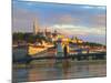 Chain Bridge, Matyas Church and Fisherman's Bastion, Budapest, Hungary-Neil Farrin-Mounted Photographic Print