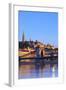 Chain Bridge, Matyas Church (Matthias Church) and Fisherman's Bastion, Budapest, Hungary, Europe-Neil Farrin-Framed Photographic Print