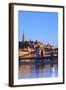 Chain Bridge, Matyas Church (Matthias Church) and Fisherman's Bastion, Budapest, Hungary, Europe-Neil Farrin-Framed Photographic Print