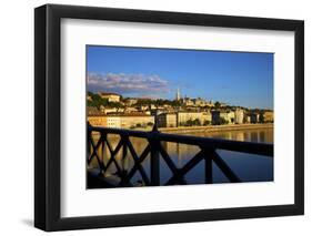 Chain Bridge, Matyas Church (Matthias Church) and Fisherman's Bastion, Budapest, Hungary, Europe-Neil Farrin-Framed Photographic Print