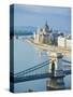 Chain Bridge over Danube River-Rudy Sulgan-Stretched Canvas