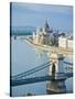 Chain Bridge over Danube River-Rudy Sulgan-Stretched Canvas