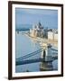 Chain Bridge over Danube River-Rudy Sulgan-Framed Photographic Print