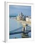 Chain Bridge over Danube River-Rudy Sulgan-Framed Photographic Print