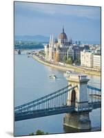 Chain Bridge over Danube River-Rudy Sulgan-Mounted Photographic Print