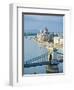 Chain Bridge over Danube River-Rudy Sulgan-Framed Photographic Print