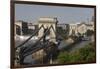 Chain Bridge Seen from Above Clark Adam Square, Budapest, Hungary, Europe-Julian Pottage-Framed Photographic Print