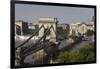 Chain Bridge Seen from Above Clark Adam Square, Budapest, Hungary, Europe-Julian Pottage-Framed Photographic Print