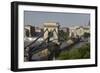 Chain Bridge Seen from Above Clark Adam Square, Budapest, Hungary, Europe-Julian Pottage-Framed Photographic Print