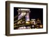 Chain Bridge, St. Stephens. Danube River Reflection, Budapest, Hungary-William Perry-Framed Photographic Print