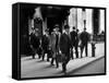 Chain Gang of New York Stock Exchange Carrying Traded Securities to Banks and Brokerage Houses-Carl Mydans-Framed Stretched Canvas