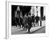Chain Gang of New York Stock Exchange Carrying Traded Securities to Banks and Brokerage Houses-Carl Mydans-Framed Photographic Print