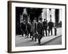 Chain Gang of New York Stock Exchange Carrying Traded Securities to Banks and Brokerage Houses-Carl Mydans-Framed Photographic Print