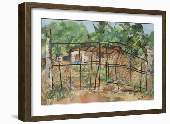 Chain Link Gates, Italy-Christine McKechnie-Framed Giclee Print