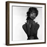 Chain Mail Projection on Model with Hands on her Neck, 1960s-John French-Framed Giclee Print