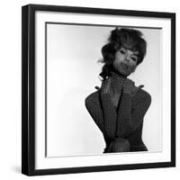 Chain Mail Projection on Model with Hands on her Neck, 1960s-John French-Framed Giclee Print