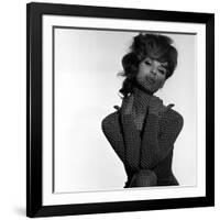 Chain Mail Projection on Model with Hands on her Neck, 1960s-John French-Framed Giclee Print