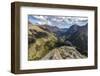 Chain of Lakes to the Many Glacier Valley from Swiftcurrent Pass area in Glacier NP, Montana-Chuck Haney-Framed Photographic Print