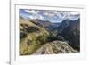 Chain of Lakes to the Many Glacier Valley from Swiftcurrent Pass area in Glacier NP, Montana-Chuck Haney-Framed Photographic Print