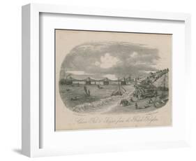 Chain Pier and Bazaar from the Beach at Brighton-null-Framed Giclee Print