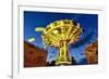 Chain Swing Ride, Prater, Vienna, Austria-George Oze-Framed Photographic Print