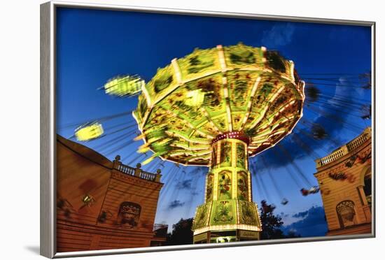 Chain Swing Ride, Prater, Vienna, Austria-George Oze-Framed Photographic Print