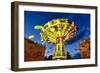 Chain Swing Ride, Prater, Vienna, Austria-George Oze-Framed Photographic Print