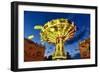 Chain Swing Ride, Prater, Vienna, Austria-George Oze-Framed Photographic Print