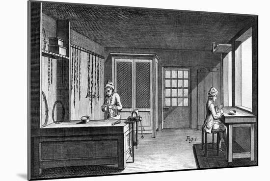 Chain Workshop 18th C.-null-Mounted Art Print