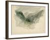 Chaîne de montagnes dans la brume-Eugene Delacroix-Framed Giclee Print