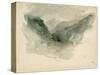 Chaîne de montagnes dans la brume-Eugene Delacroix-Stretched Canvas