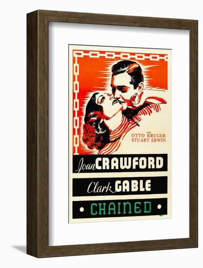 Chained, Joan Crawford, Clark Gable, 1934-null-Framed Photo