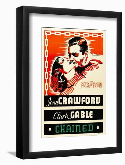 Chained, Joan Crawford, Clark Gable, 1934-null-Framed Photo