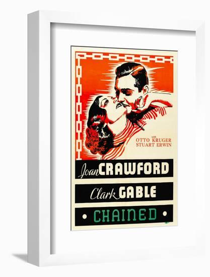 Chained, Joan Crawford, Clark Gable, 1934-null-Framed Photo