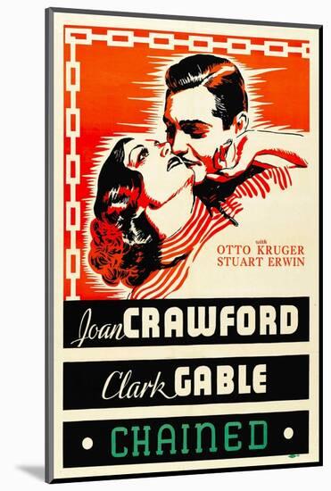 Chained, Joan Crawford, Clark Gable, 1934-null-Mounted Photo