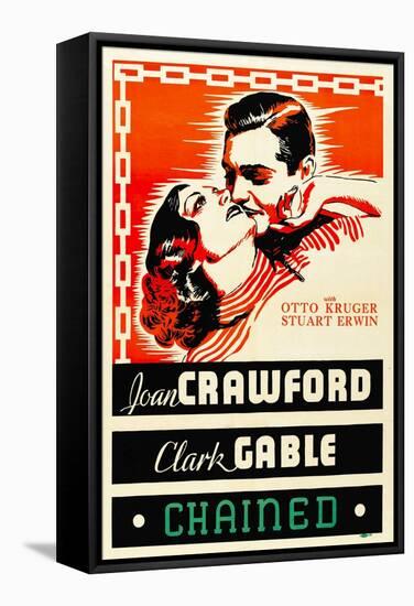 Chained, Joan Crawford, Clark Gable, 1934-null-Framed Stretched Canvas