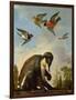 Chained Monkey in a Landscape-Melchior de Hondecoeter-Framed Giclee Print